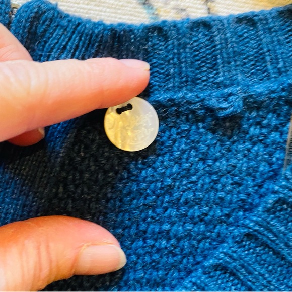 MARGARET O’LEARY Blue Full Zip Back Sweater Dress - Picture 3 of 4